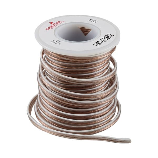 Соединительный провод, 2-жильный, прозрачный (22AWG-7x30, многожильный, 25 футов) — фото 3