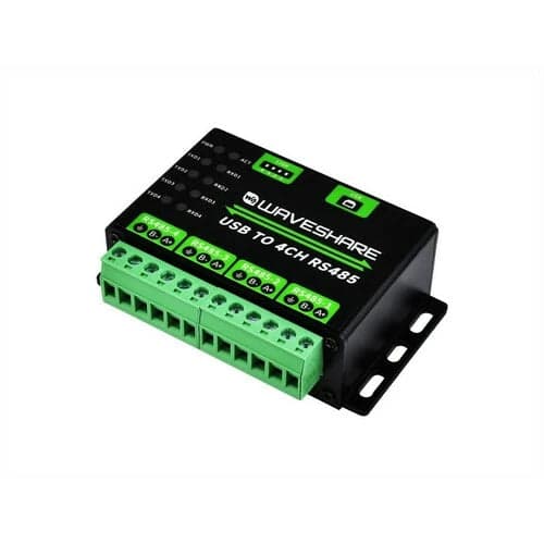 Промышленный преобразователь USB в 4-канальный RS485, несколько схем защиты, поддержка нескольких систем, корпус из алюминиевого сплава — фото 2