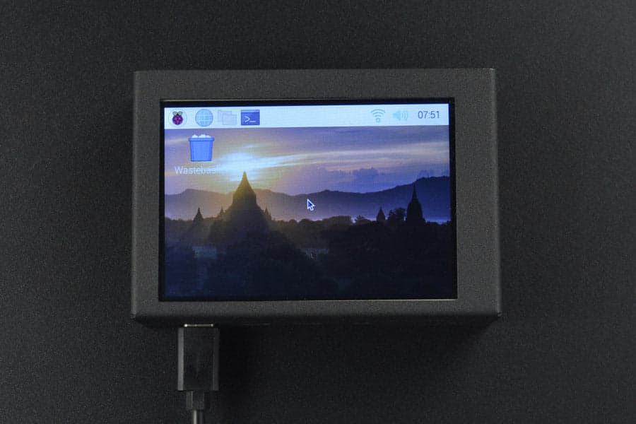 Металлический корпус Raspberry Pi 4 с сенсорным TFT-экраном 3,5 дюйма 480x320 пикселей — фото 2