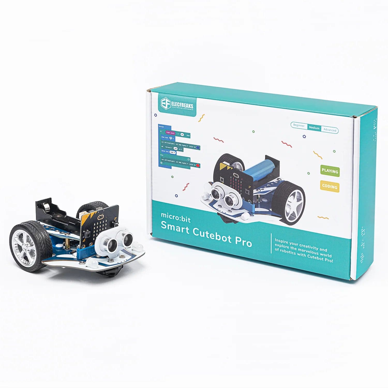 ELECFREAKS Smart Cutebot Pro V2, программирующий робот-автомобиль для micro:bit — фото 2