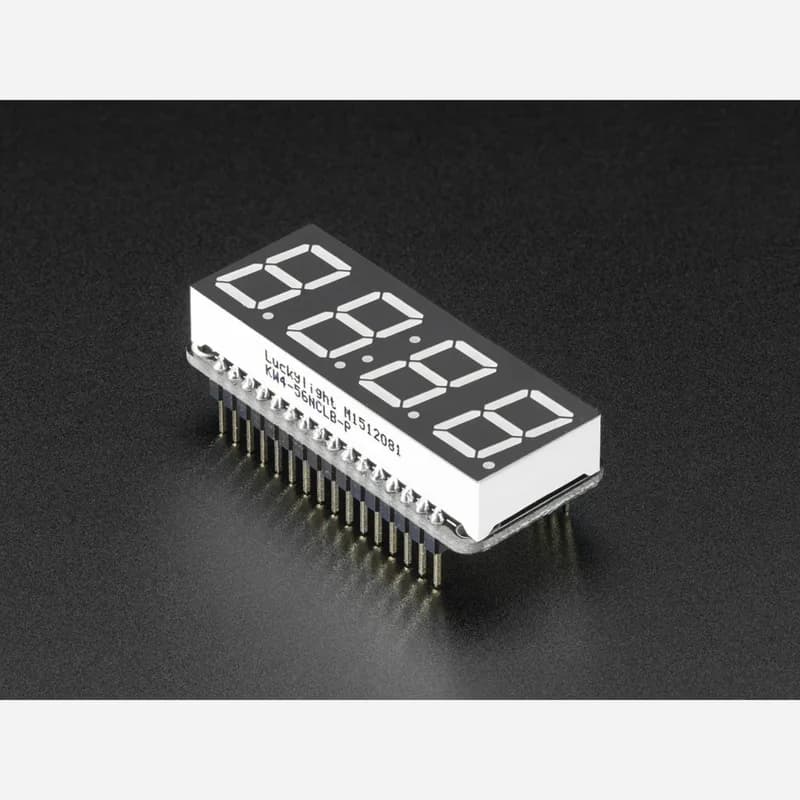Adafruit 4-значный 7-сегментный светодиодный матричный дисплей FeatherWing - красный