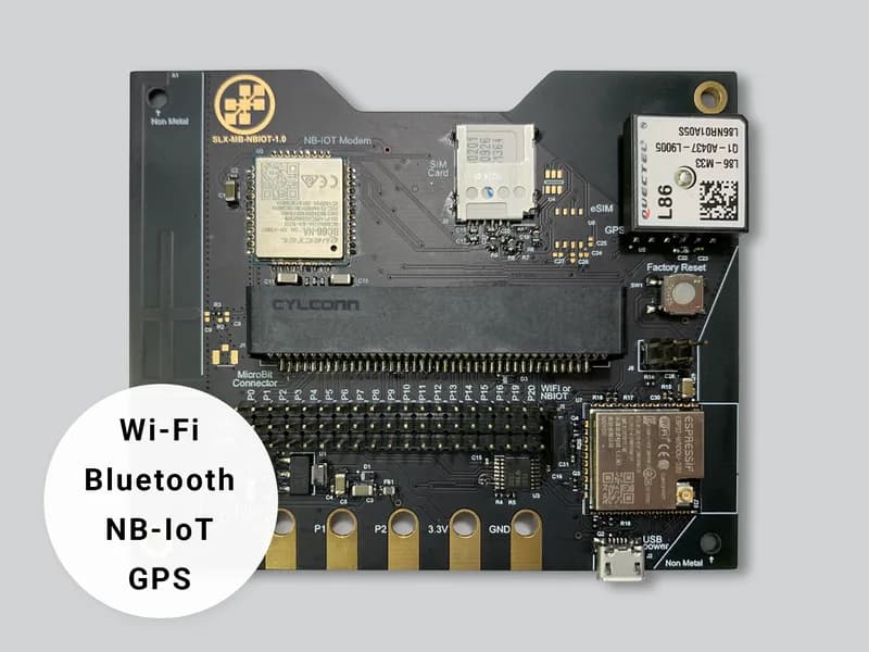 Wappsto:bit NB+ IoT Shield для Micro:bit (BLE, WiFi, NB-IoT, GPS)