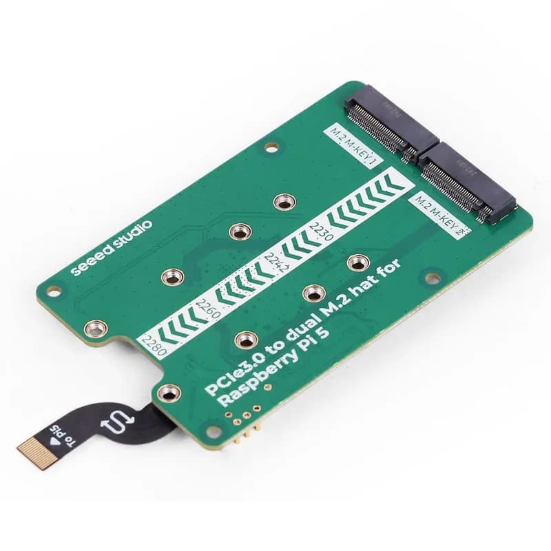 Seeed PCIe 3.0 Dual M.2 HAT для Raspberry Pi 5