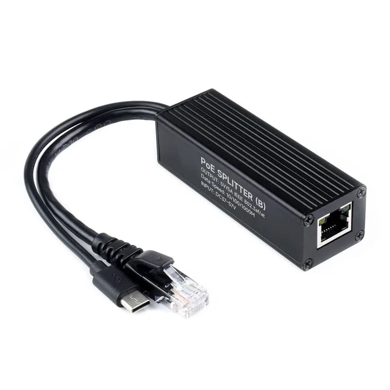 Гигабитный разветвитель USB-C PoE (5В, 5А)
