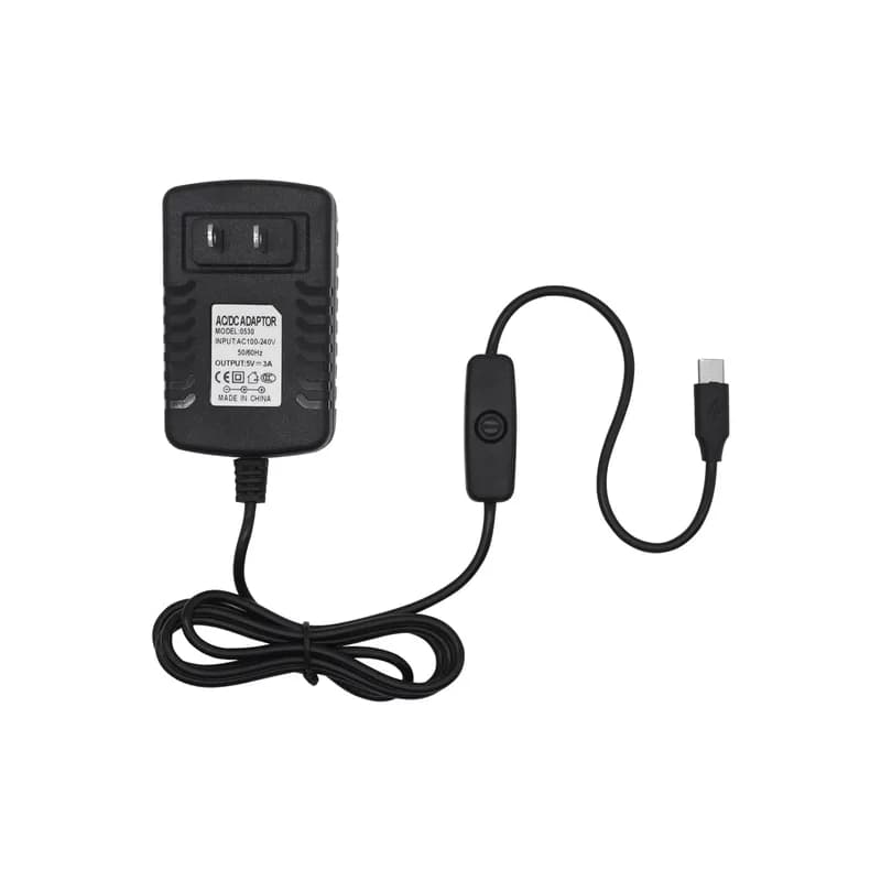 Адаптер питания Type-C 5 В/3 А с переключателем для Raspberry Pi 4B/Pi 400
