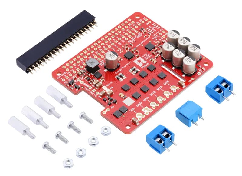 Драйвер двигателя высокой мощности Pololu Dual G2 24v14 для Raspberry Pi (неполный комплект)
