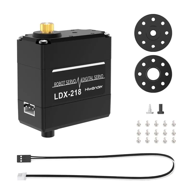 Hiwonder LDX-218 Цифровой сервопривод с цельнометаллическим механизмом и двойным шарикоподшипником для робота (угол управления 180)