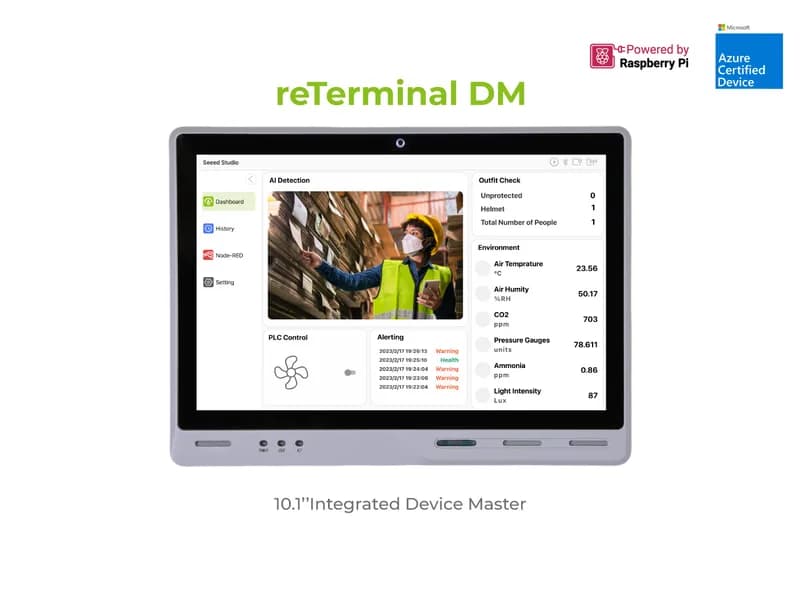 reTerminal DM (с камерой и PoE) — интегрированное мастер-устройство 10.1 на базе Raspberry Pi CM4