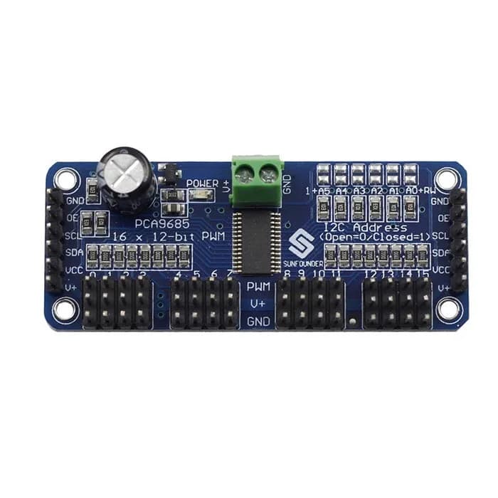 PCA9685 16-канальный 12-битный сервопривод с ШИМ