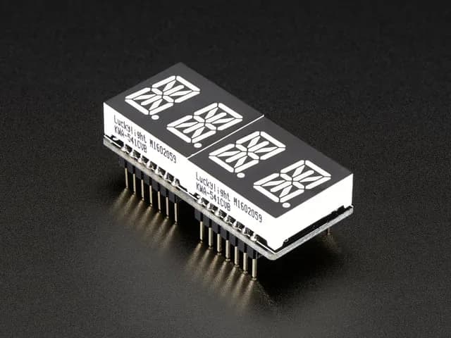 Adafruit 0,54-дюймовый четырехбуквенно-цифровой дисплей FeatherWing — синий