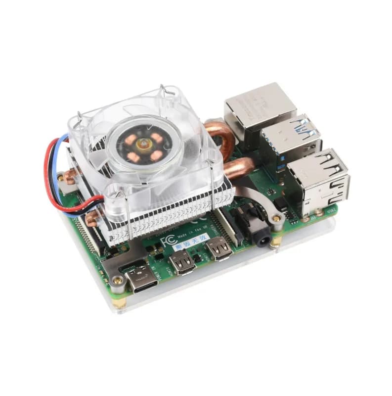 Низкопрофильный охлаждающий вентилятор ICE Tower для Raspberry Pi 4B/3B+/3B, сверхвысокое рассеивание тепла