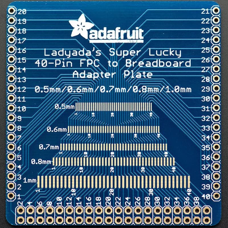 Многошаговый адаптер FPC Adafruit - 40 контактов 0,5/0,6/0,7/0,8/1,0 мм
