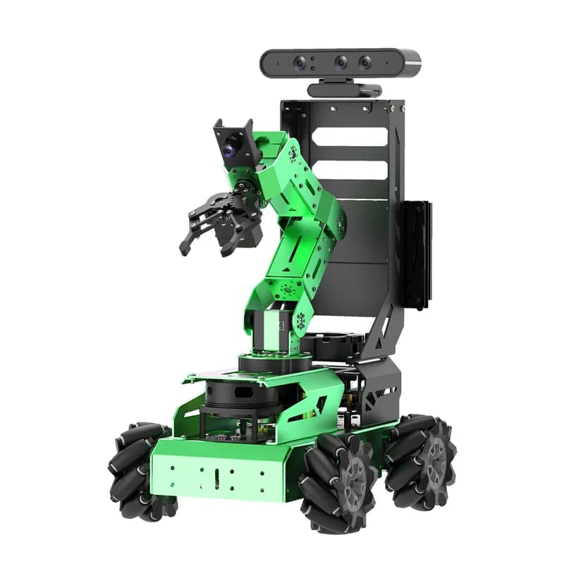 Hiwonder JetAuto Pro AI Robot Car с роботизированной рукой 6DOF Vision, поддержкой ROS1 ROS2, с большой моделью AI (ChatGPT), картографированием/навигацией SLAM, голосовым взаимодействием AI, интеллектуальной сортировкой