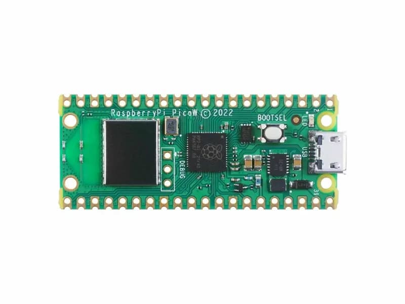 Raspberry Pi Pico W — чип Raspberry Pi RP2040, поддержка Wi-Fi и Bluetooth 5.2, удобный для начинающих микроконтроллер, небольшой и гибкий дизайн