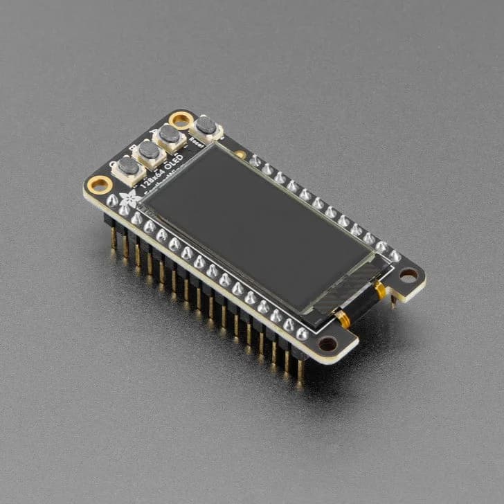 Adafruit FeatherWing OLED в сборе — надстройка OLED 128x64 — STEMMA QT / Qwiic