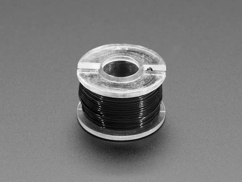 Катушка сверхтонкой многожильной проволоки — 10 метров — 30AWG — черная