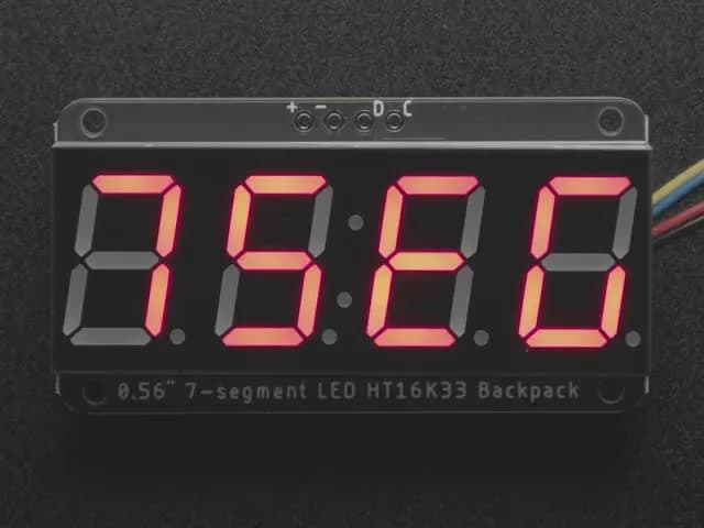 Сборный 4-значный 7-сегментный дисплей Adafruit диагональю 0,56 дюйма