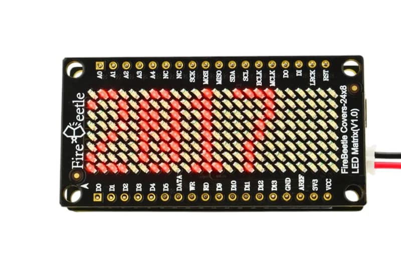 Раскройте потенциал Интернета вещей с помощью светодиодной матрицы FireBeetle 24x8