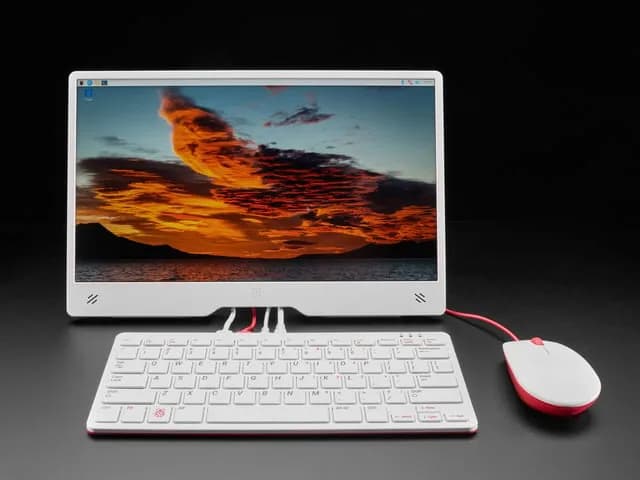 Монитор Raspberry Pi — красно-белая цветовая гамма