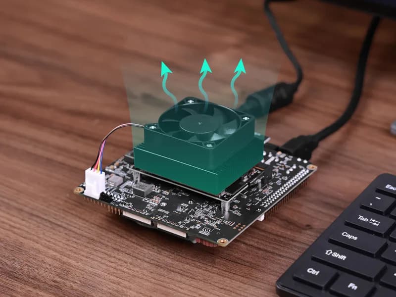 Алюминиевый радиатор с вентилятором для модуля Jetson Orin Super Mode