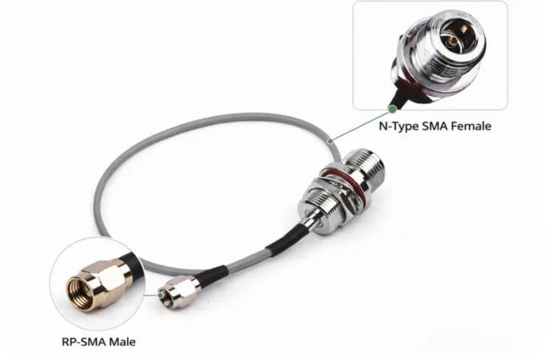 РЧ-кабель | RP-SMA «папа» на SMA «мама» N-типа | 300 мм