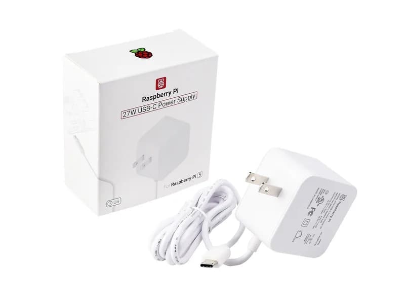 Официальный блок питания Raspberry Pi 5 с USB Type-C мощностью 27 Вт