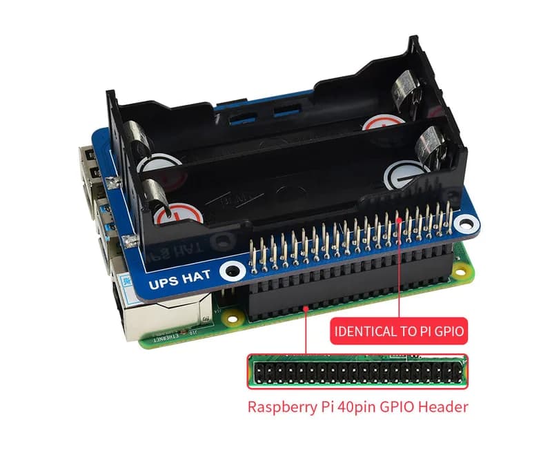 Waveshare 18306 - ИБП (источник бесперебойного питания) HAT für Raspberry Pi -