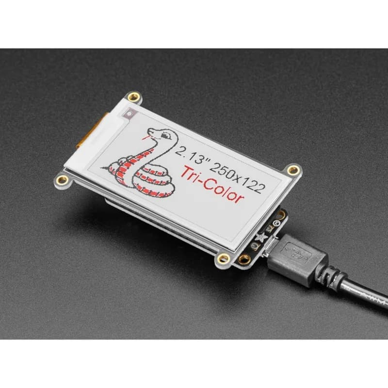Adafruit 2.13 HD, трехцветный дисплей eInk/ePaper FeatherWing — панель RW 250x122 с SSD1680