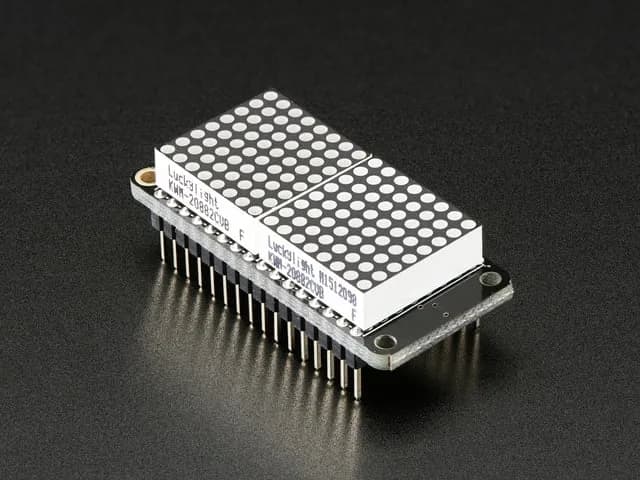 Комплект Adafruit 0,8 дюйма 8x16 со светодиодной матрицей FeatherWing - зеленый