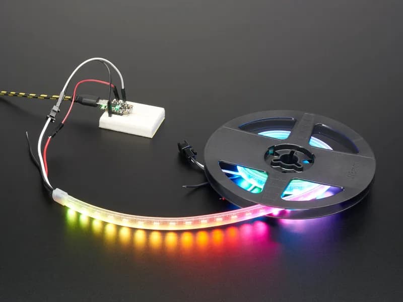 Adafruit NeoPixel Светодиодная боковая световая лента - черная 90 светодиодов