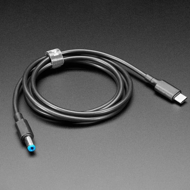 Кабель USB-C 3.1 PD с цилиндрическим разъемом 5,5 мм — 5 В, 5 А, 1,2 м, с E-Mark