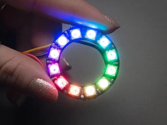 NeoPixel Ring - 12 x 5050 RGB светодиодов со встроенными драйверами