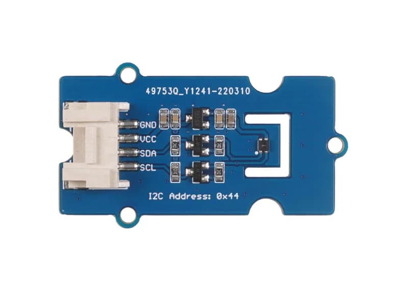 Grove - Датчик температуры и влажности (SHT40), I2C, ±1,8% / макс. ±3,5% относительной влажности и ±0,2°C температуры, идеально подходит для мониторинга климата в «умном доме».