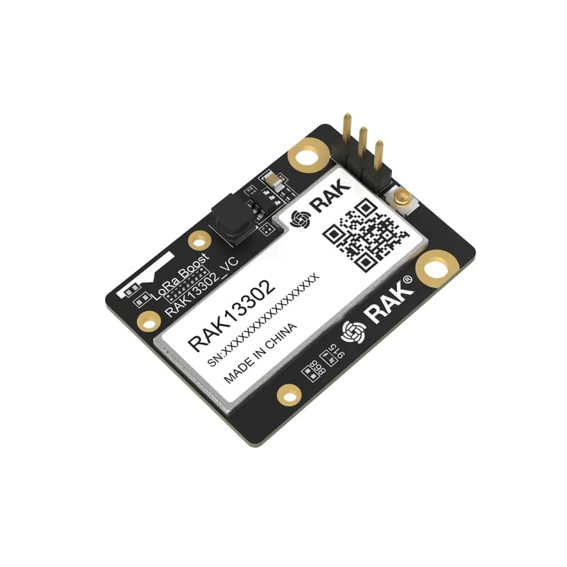 Модуль мощностью 1 Вт для LoRa® с усилителем SX1262 + SKY66122 | Модуль мощностью 1 Вт для стабильных беспроводных сетей большого радиуса действия | РАК13302