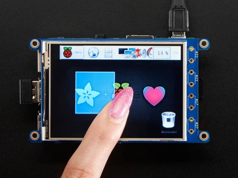 PiTFT Plus 320x240 3,2 дюйма TFT + резистивный сенсорный экран — Pi 2 и модель A+/B+