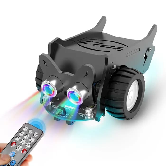 Elecrow - CrowBot BOLT - Программируемый умный робот-автомобиль с открытым исходным кодом, комплект STEAM с инфракрасным пультом дистанционного управления