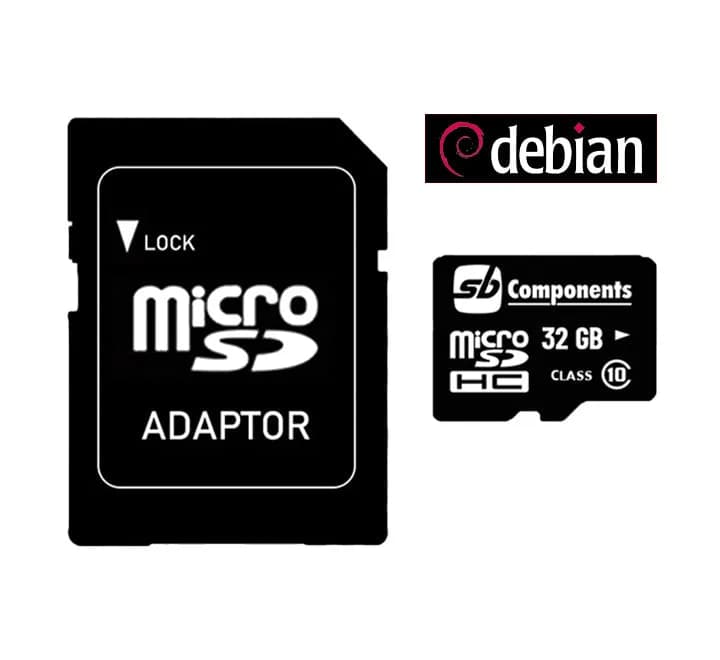 Предварительно загруженная карта MicroSD Debian Bullseye для Rock 5B, 4SE, 4C+, 4C, 3A и 3C