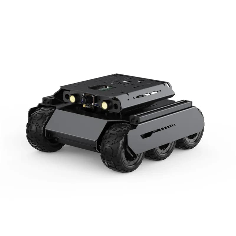 UGV Rover с открытым исходным кодом, 6-колесный 4WD комплект шасси робота с искусственным интеллектом, подходит для Raspberry Pi 4B/5 - PI4B