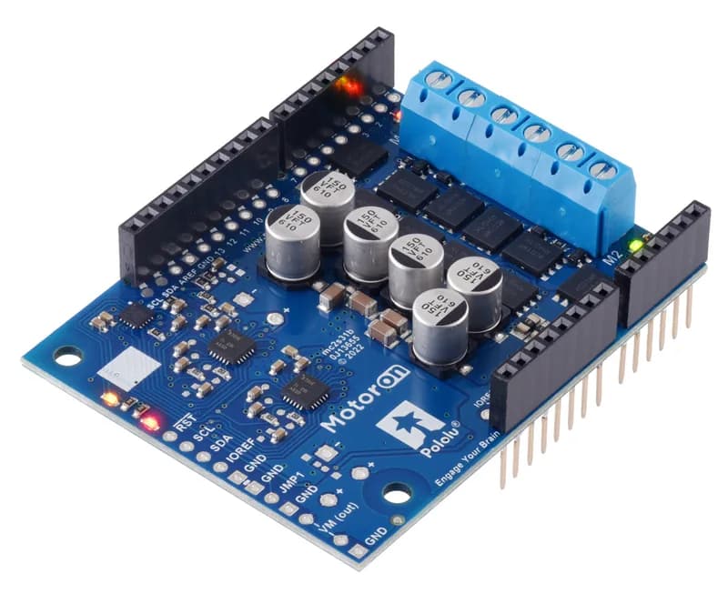 Motoron M2S18v20 Двойной мощный экран контроллера двигателя для Arduino (припаянные разъемы)