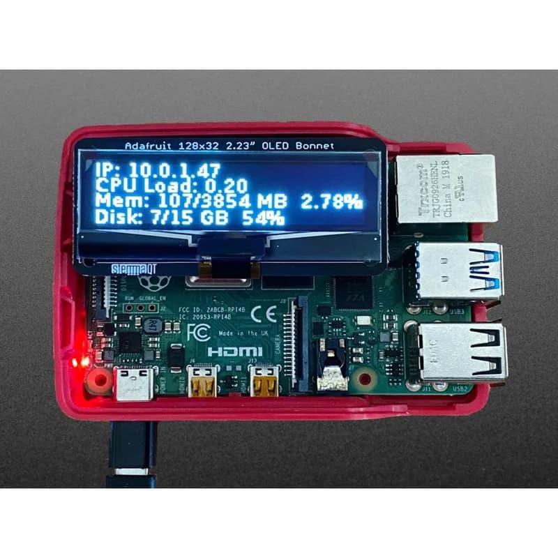 Adafruit 2.23 Монохромный OLED-капот для Raspberry Pi