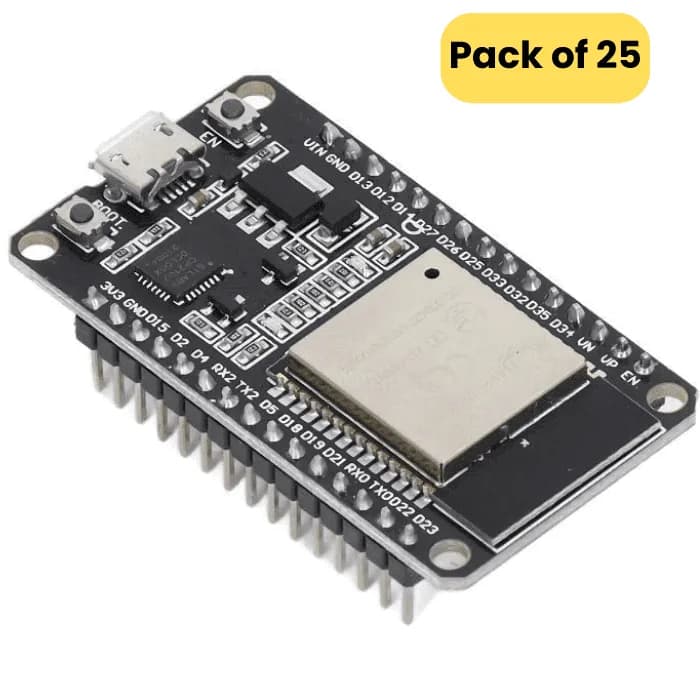 Плата разработки узла ESP32 MCU с Wi-Fi и Bluetooth (драйвер CP2102, 30 PIN) (25 шт. в упаковке)