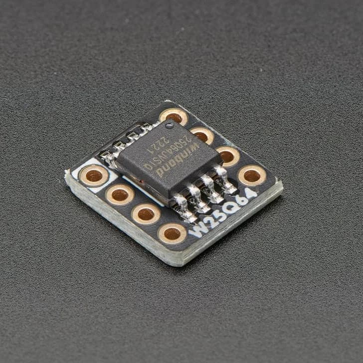 Коммутационная плата Adafruit QSPI DIP — W25Q64 — 64 МБит, 8 МБ — W25Q64JVSSIQ