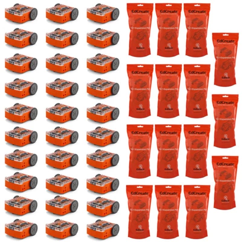 EdSTEM Class Pack – 30 роботов Edison и 15 комплектов EdCreate