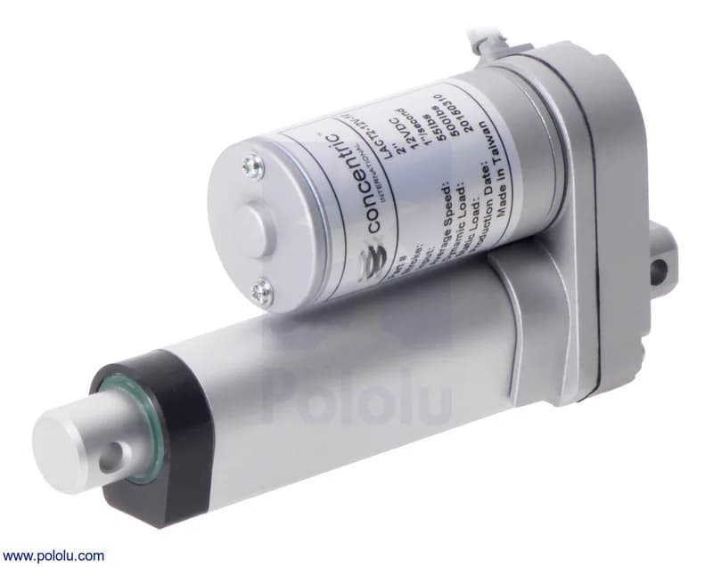 Glideforce GF23-120502-1-65 Высокоскоростной линейный привод LD: 12 кгс, ход 2 дюйма (полезный 1,97 дюйма), 3,3 дюйма/с, 12 В
