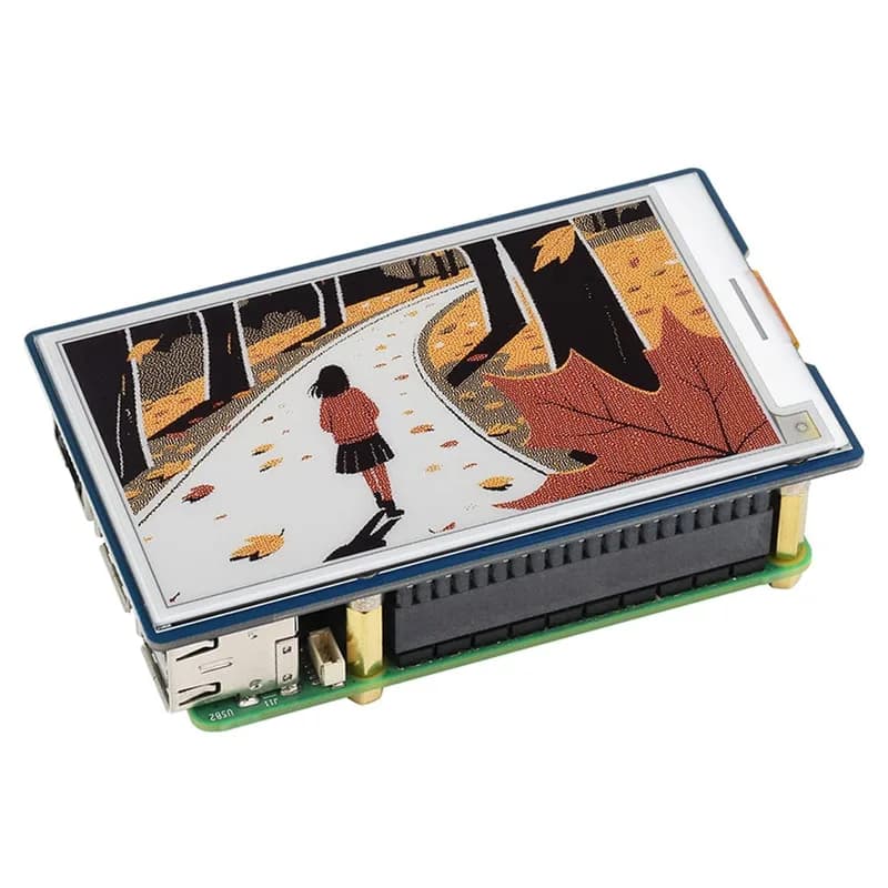 3,7-дюймовая шляпа из электронной бумаги (G) для Raspberry Pi — красный/желтый/черный/белый