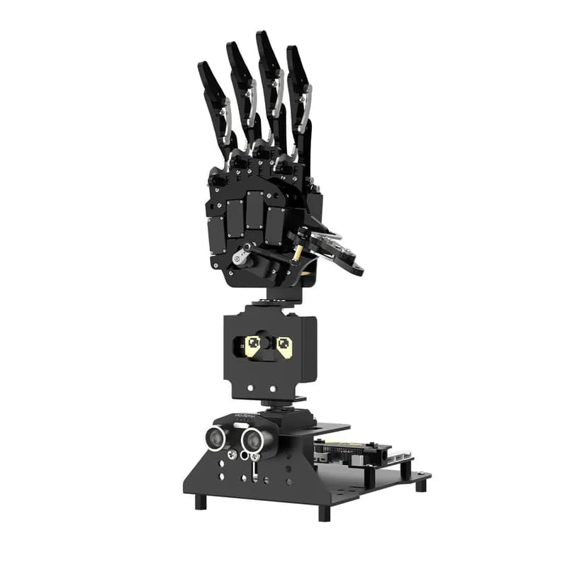 Роботизированная рука AiHand с открытым исходным кодом. Работает на базе micro:bit V2. Программирует образовательный робот. Поддержка модуля WonderCam AI Vision.
Программируемый образовательный робот