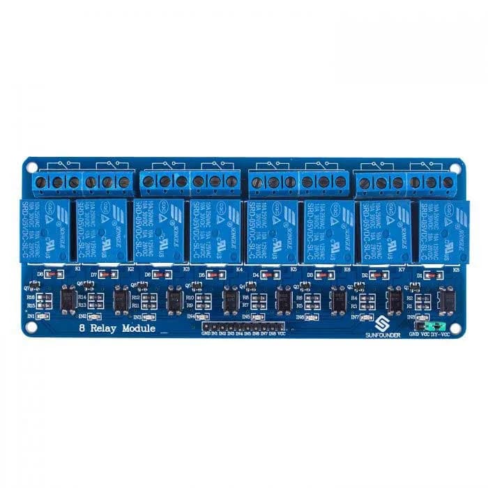 SunFounder 5V 8-канальный релейный щитовой модуль для Raspberry Pi/Arduino