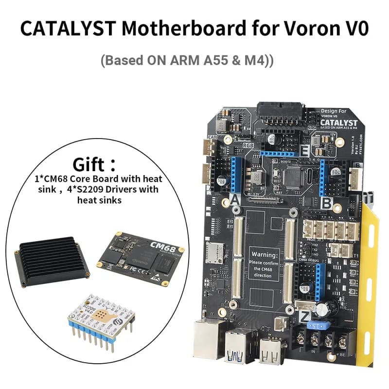 FYSETC CATALYST на базе ARM A55 и M4 с поддержкой SPI и UART для Tmc2209 Voron V0, высококачественные детали для 3D-принтера