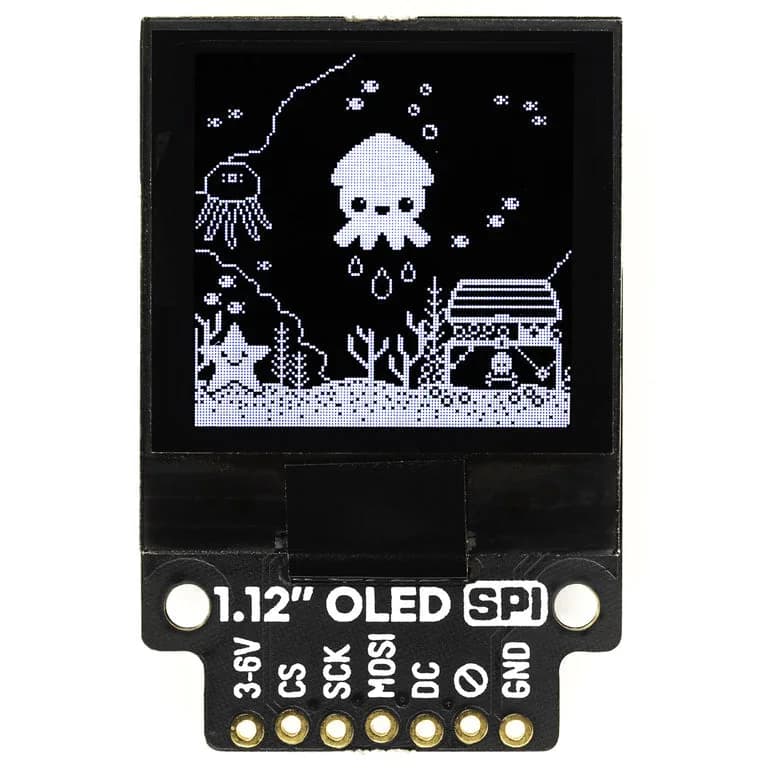 1,12-дюймовый монохромный OLED-дисплей (128x128, белый/черный) прорывной
