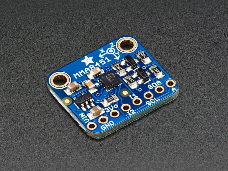 Трехосевой акселерометр Adafruit — ��2/4/8 г, 14 бит — MMA8451